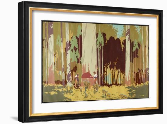 Felling a Karri Tree, Western Australia-Archibald Bertram Webb-Framed Giclee Print