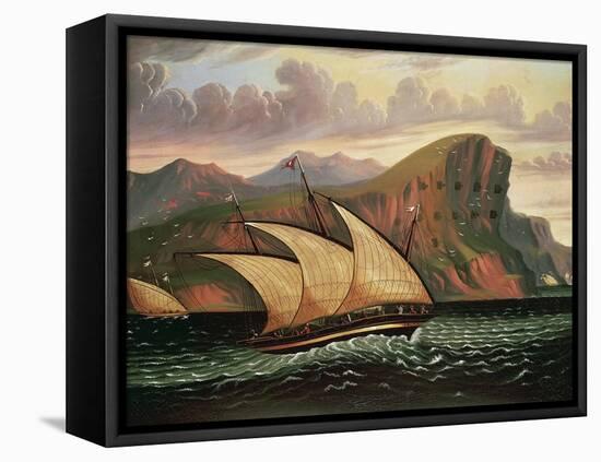 Felucca in Gibraltar-Thomas Chambers-Framed Premier Image Canvas