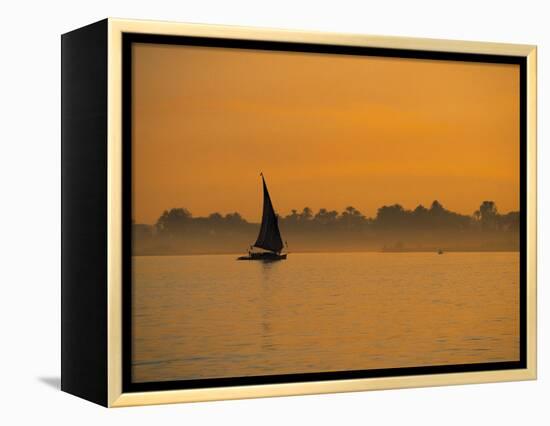 Felucca on River Nile, Luxor, Egypt-Jon Arnold-Framed Premier Image Canvas