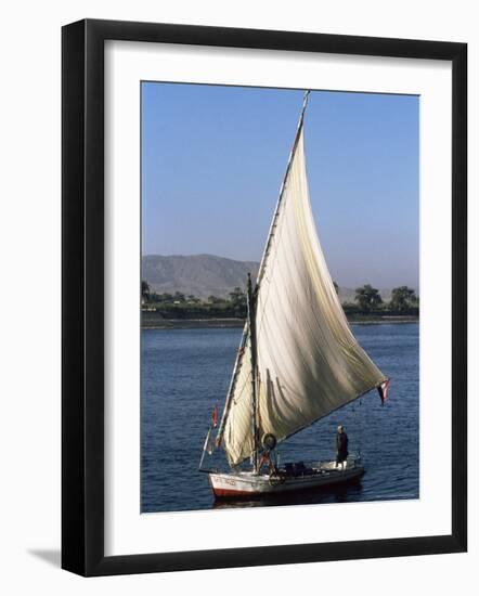 Felucca on the River Nile, Egypt, North Africa, Africa-Guy Thouvenin-Framed Photographic Print