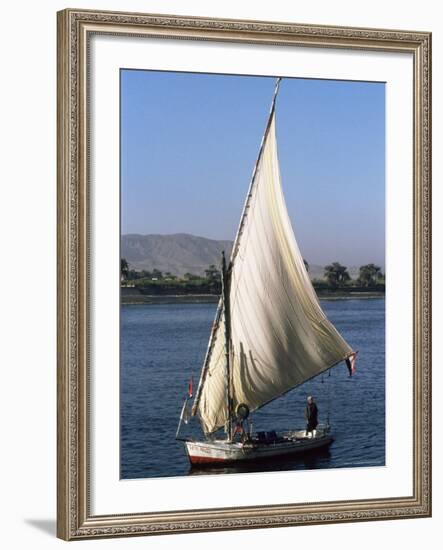 Felucca on the River Nile, Egypt, North Africa, Africa-Guy Thouvenin-Framed Photographic Print