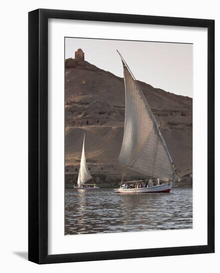 Felucca Sailing on the River Nile Near Aswan, Egypt, North Africa, Africa-Michael DeFreitas-Framed Photographic Print