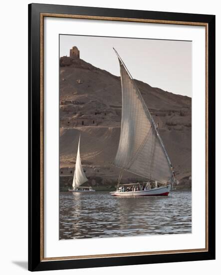 Felucca Sailing on the River Nile Near Aswan, Egypt, North Africa, Africa-Michael DeFreitas-Framed Photographic Print