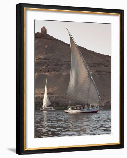 Felucca Sailing on the River Nile Near Aswan, Egypt, North Africa, Africa-Michael DeFreitas-Framed Photographic Print