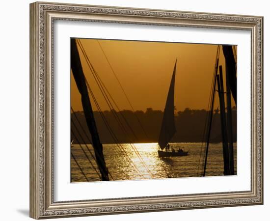 Feluccas on the River Nile, Aswan, Egypt, North Africa, Africa-Groenendijk Peter-Framed Photographic Print