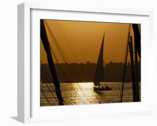 Feluccas on the River Nile, Aswan, Egypt, North Africa, Africa-Groenendijk Peter-Framed Photographic Print