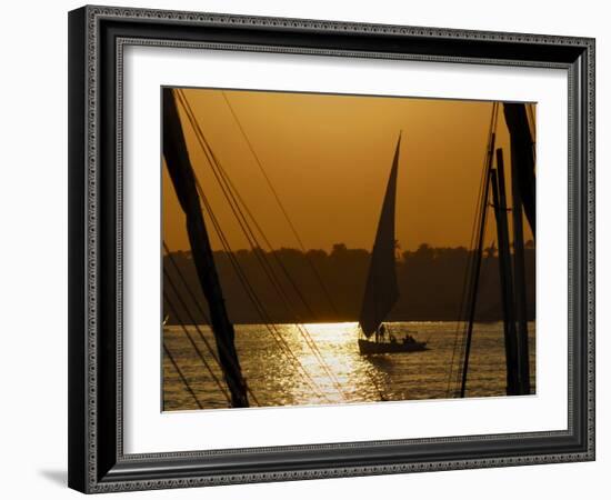 Feluccas on the River Nile, Aswan, Egypt, North Africa, Africa-Groenendijk Peter-Framed Photographic Print