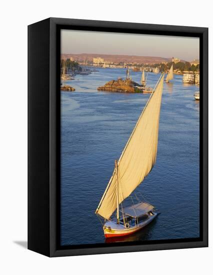 Feluccas on the River Nile, Aswan, Egypt, North Africa, Africa-Tuul-Framed Premier Image Canvas