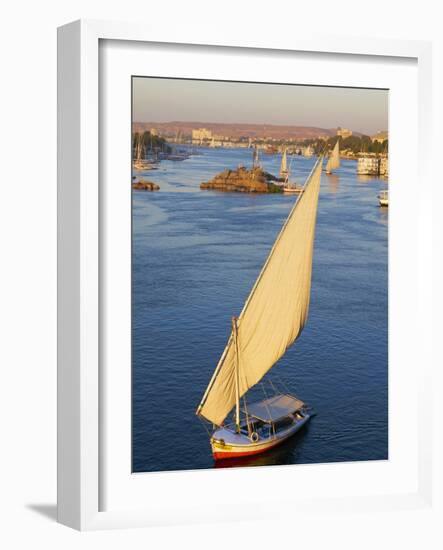 Feluccas on the River Nile, Aswan, Egypt, North Africa, Africa-Tuul-Framed Photographic Print