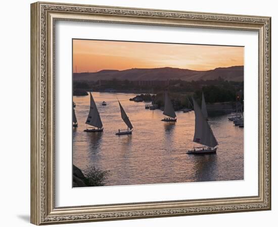 Feluccas on the River Nile, Aswan, Egypt, North Africa, Africa-Tuul-Framed Photographic Print