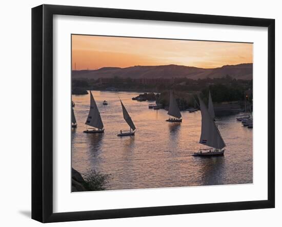 Feluccas on the River Nile, Aswan, Egypt, North Africa, Africa-Tuul-Framed Photographic Print