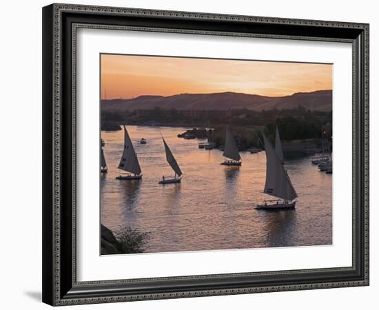 Feluccas on the River Nile, Aswan, Egypt, North Africa, Africa-Tuul-Framed Photographic Print