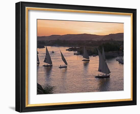 Feluccas on the River Nile, Aswan, Egypt, North Africa, Africa-Tuul-Framed Photographic Print
