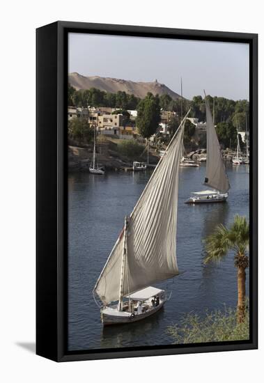 Feluccas Sailing on the River Nile, Aswan, Egypt, North Africa, Africa-Richard Maschmeyer-Framed Premier Image Canvas