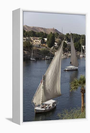 Feluccas Sailing on the River Nile, Aswan, Egypt, North Africa, Africa-Richard Maschmeyer-Framed Premier Image Canvas