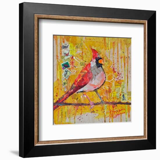 Femail Cardinal-null-Framed Art Print