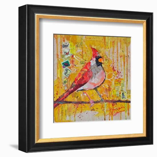 Femail Cardinal-null-Framed Art Print