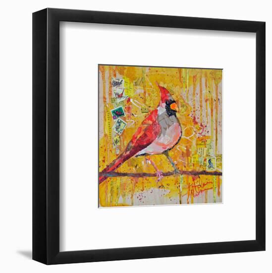 Femail Cardinal-null-Framed Art Print