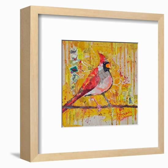 Femail Cardinal-null-Framed Art Print