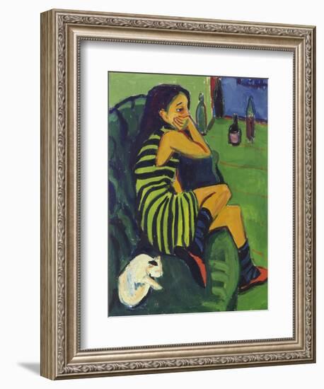 Female Artist, 1910-Ernst Ludwig Kirchner-Framed Giclee Print