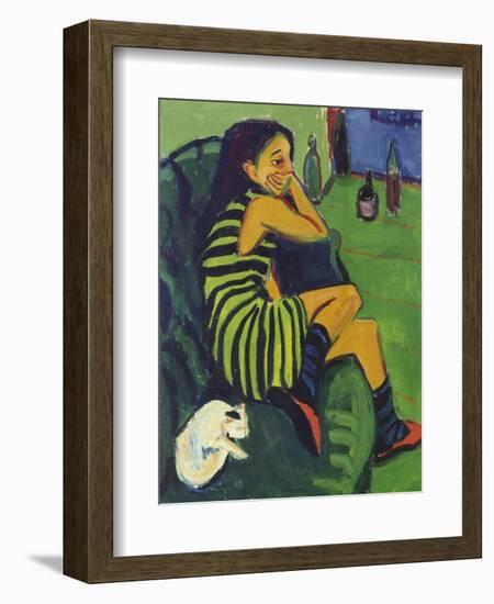 Female Artist, 1910-Ernst Ludwig Kirchner-Framed Giclee Print