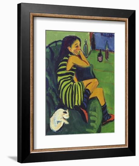 Female Artist, 1910-Ernst Ludwig Kirchner-Framed Giclee Print