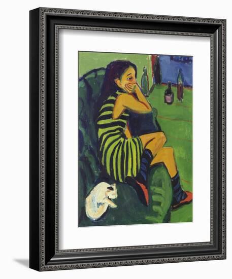 Female Artist, 1910-Ernst Ludwig Kirchner-Framed Giclee Print