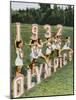 Female Athletes Perform a Routine to Publicise the 1932 Los Angeles Olympics-null-Mounted Photographic Print