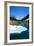 Female Backpacker Stands On A Floating Shelf Of Snow Melt On Small Lake Along E Lostine River Trail-Ben Herndon-Framed Photographic Print