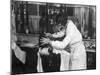 Female Barber Shaving-null-Mounted Photographic Print