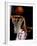 Female Basketball Player Slam Dunking-null-Framed Photographic Print