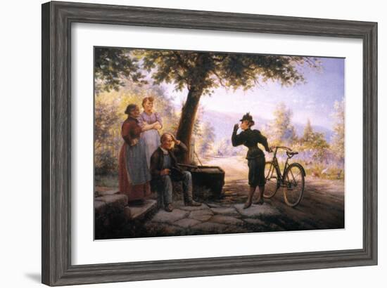 Female Bicyclist, 1892-Edward Lamson Henry-Framed Giclee Print