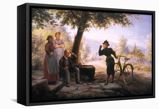 Female Bicyclist, 1892-Edward Lamson Henry-Framed Premier Image Canvas