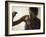 Female Boxer Practicing-null-Framed Photographic Print