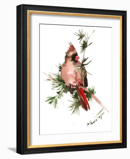 Female Cardinal-Suren Nersisyan-Framed Art Print
