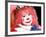 Female Clown with Pink Hair and Balloons-Bill Bachmann-Framed Photographic Print