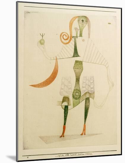 Female Costume Mask-Paul Klee-Mounted Giclee Print