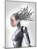 Female Cyborg, Artwork-Victor Habbick-Mounted Photographic Print