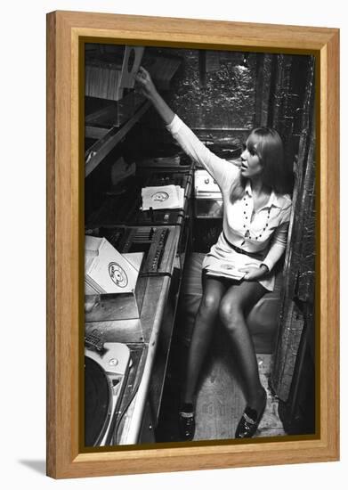 Female D.J. 1960S-null-Framed Premier Image Canvas