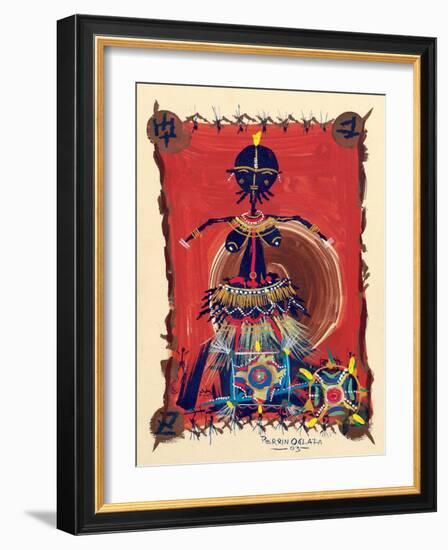 Female Dance Procession, 2003-Oglafa Ebitari Perrin-Framed Giclee Print