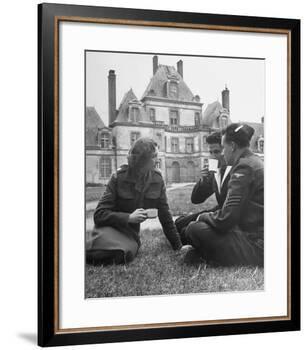 Female Dutch Corporal, French Sailor and British Soldier Having a Picnic-null-Framed Photographic Print