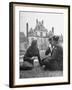 Female Dutch Corporal, French Sailor and British Soldier Having a Picnic-null-Framed Photographic Print