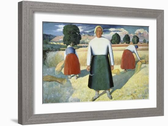 Female Farmers-Kasimir Malevich-Framed Giclee Print