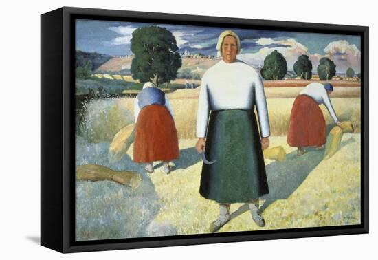 Female Farmers-Kasimir Malevich-Framed Premier Image Canvas