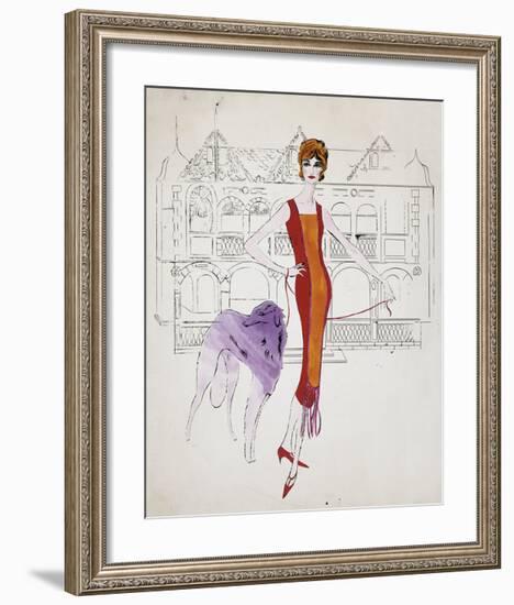 Female Fashion Figure, c. 1959-Andy Warhol-Framed Giclee Print