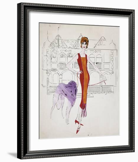 Female Fashion Figure, c. 1959-Andy Warhol-Framed Giclee Print