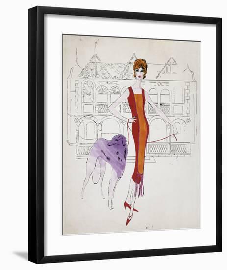 Female Fashion Figure, c. 1959-Andy Warhol-Framed Giclee Print