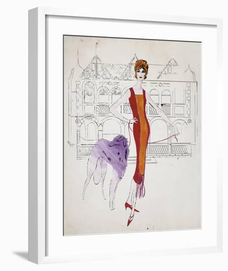 Female Fashion Figure, c. 1959-Andy Warhol-Framed Giclee Print