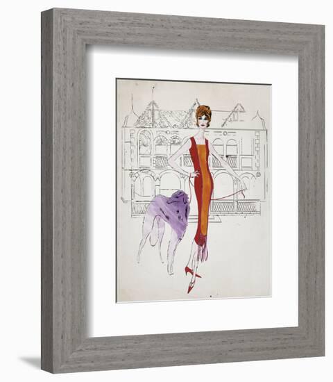 Female Fashion Figure, c. 1959-Andy Warhol-Framed Art Print