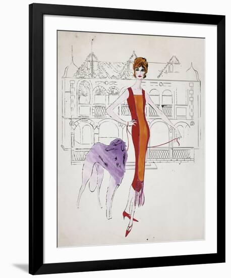 Female Fashion Figure, c. 1959-Andy Warhol-Framed Art Print